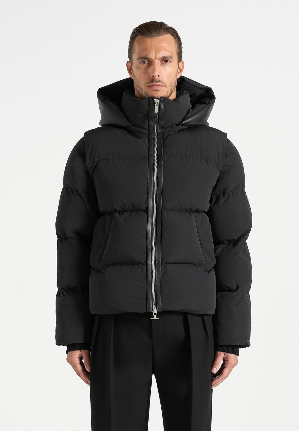 Eric - 2-in-1 Puffer/Gilet Jacket - Black
