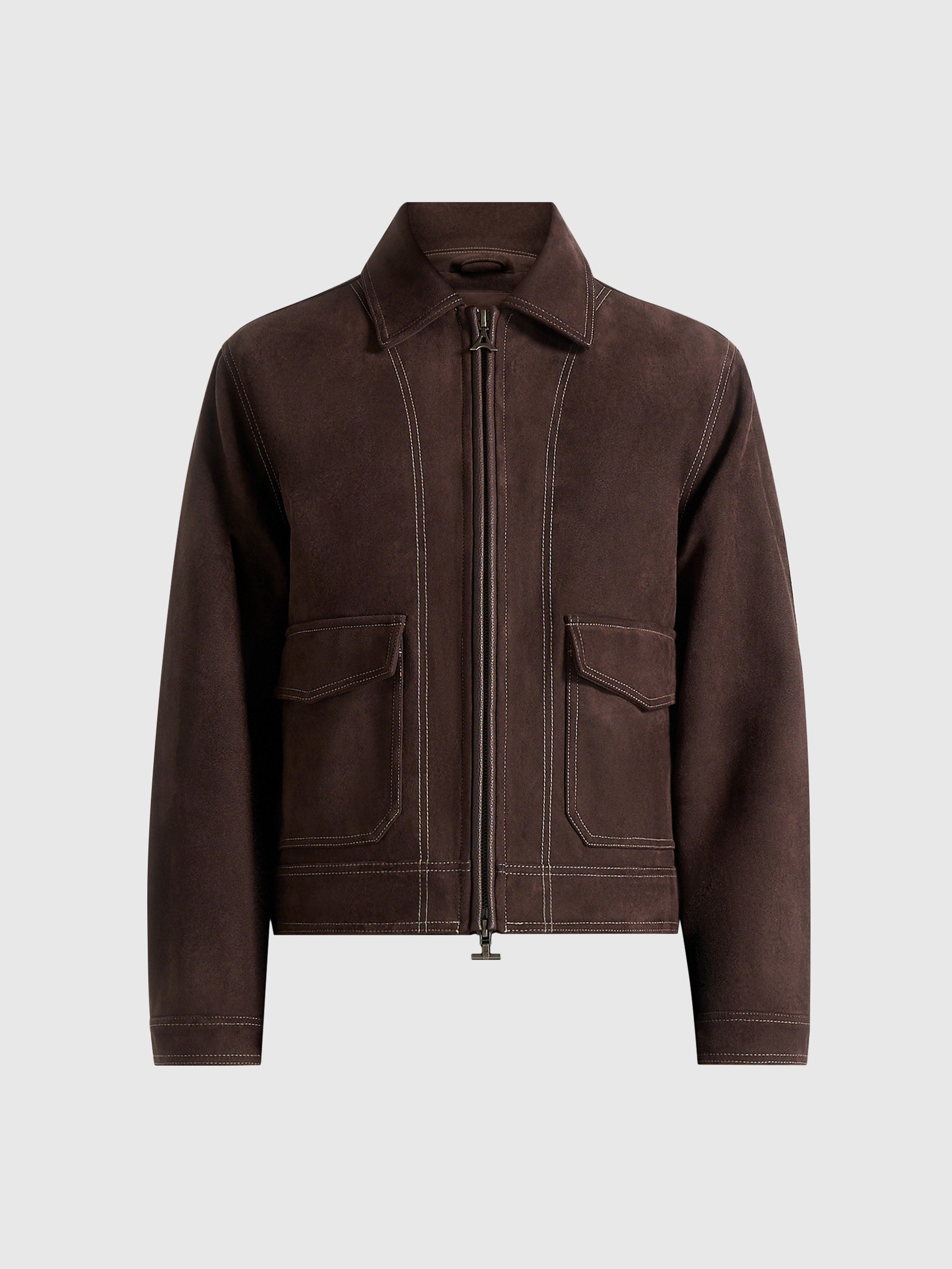 vince-suede-contrast-stitch-jacket-brown