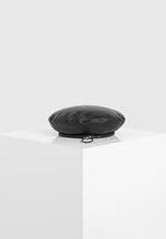 Anya - Leather Beret - Black