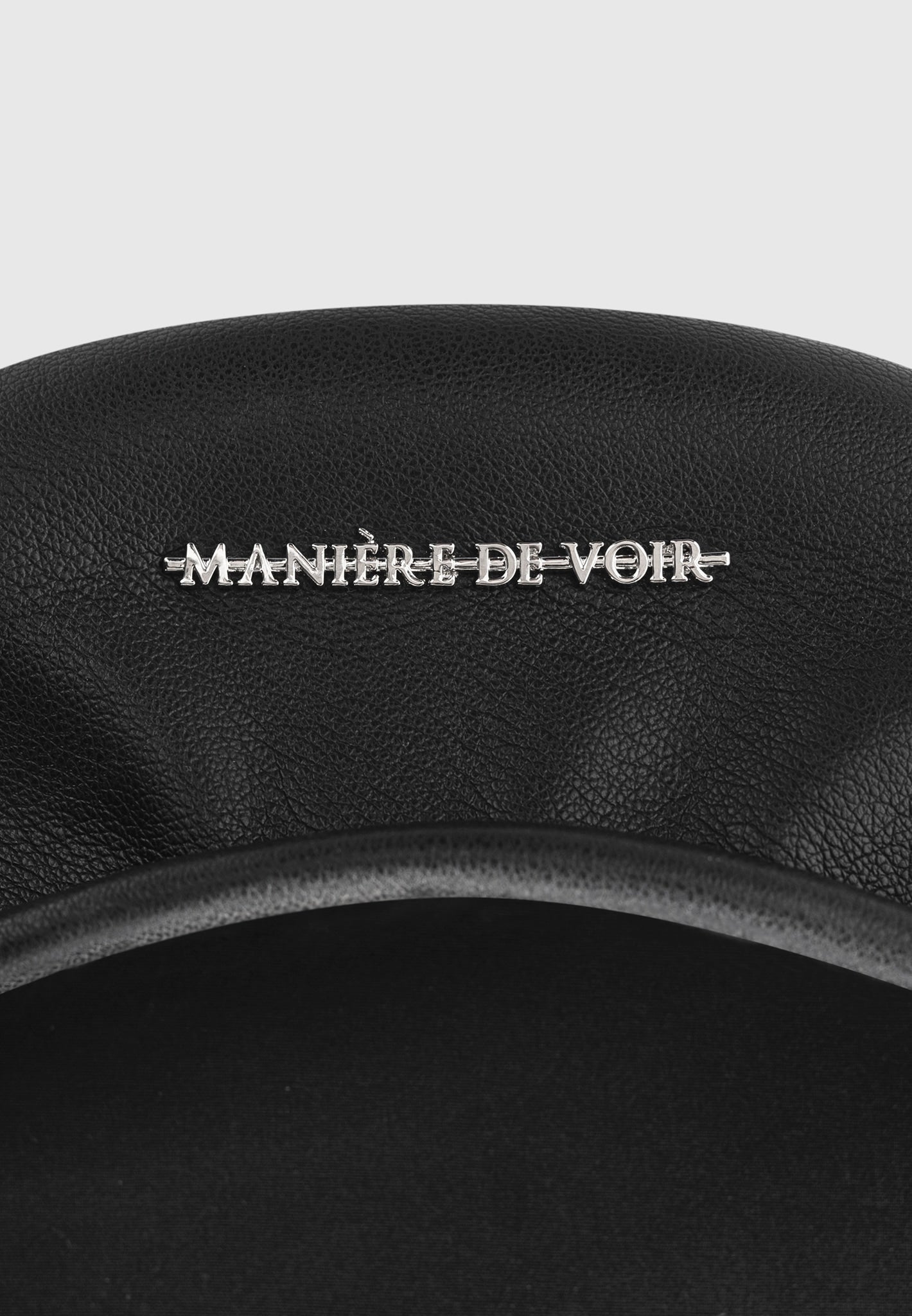 Anya - Leather Beret - Black