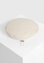 Anya - Leather Beret - Beige