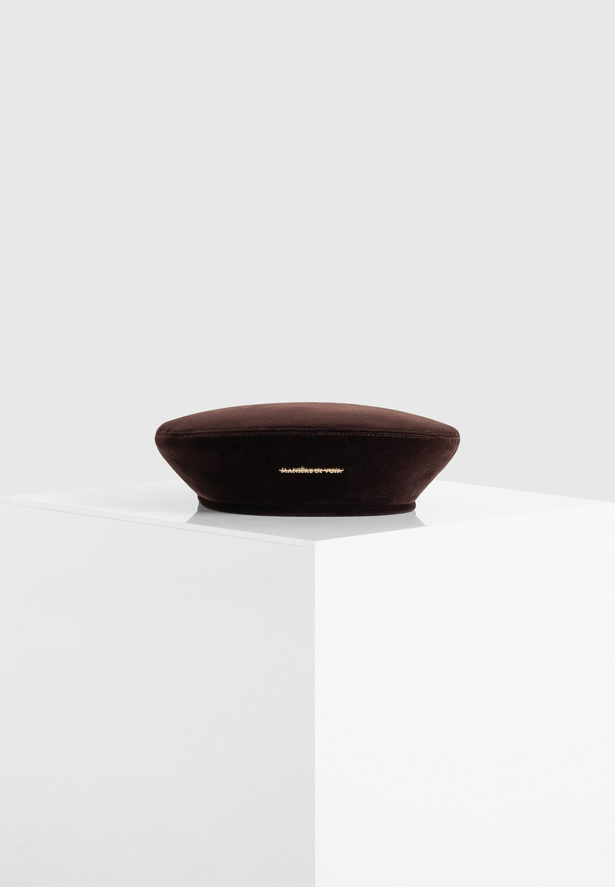 Anya - Velvet Beret - Brown