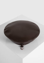Anya - Leather Beret - Brown