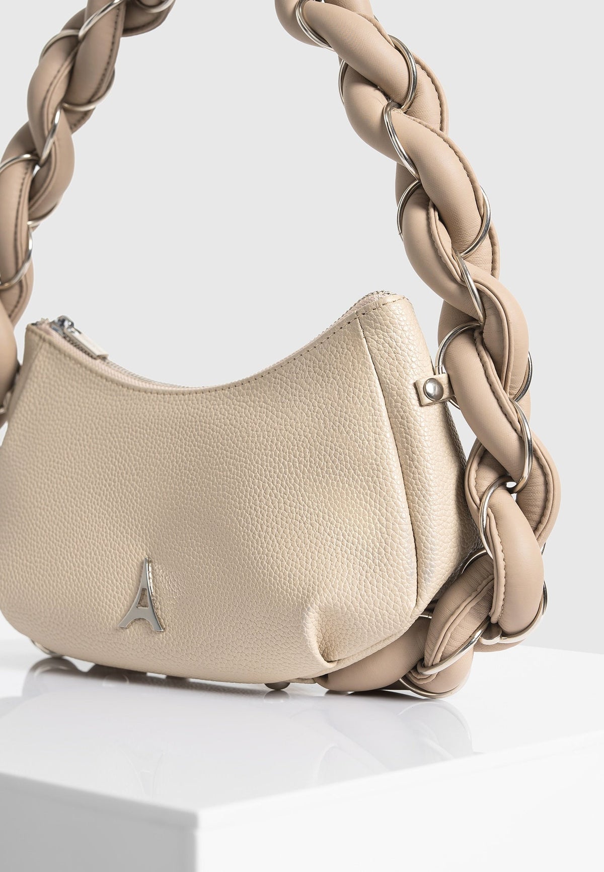 Somme - Leather Handbag - Beige