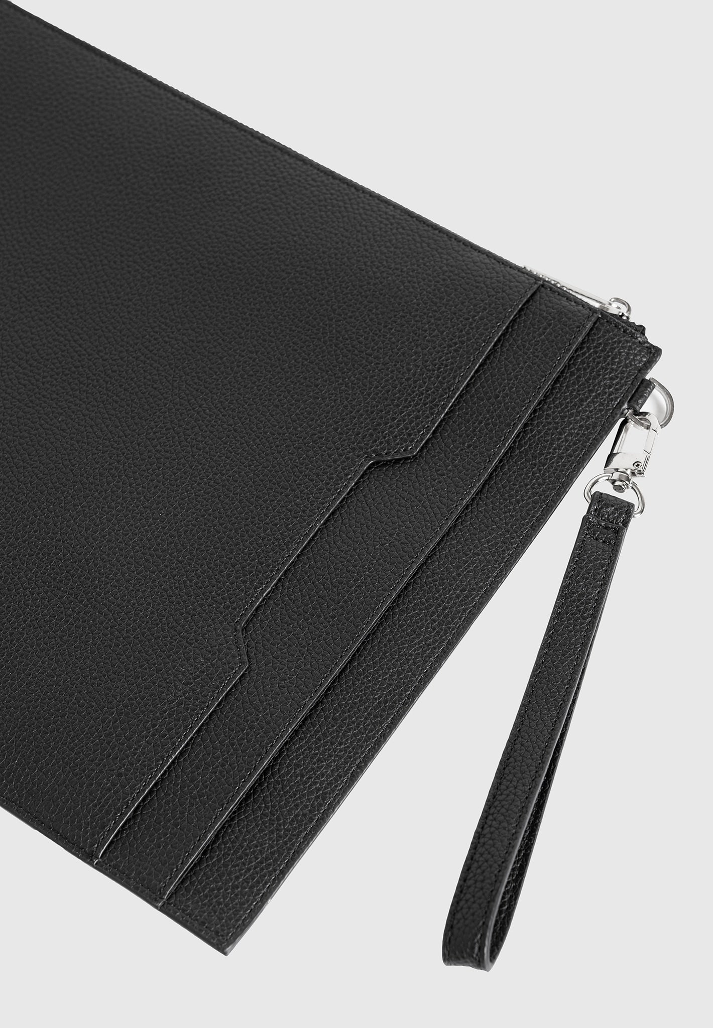 Leather Eiffel Laptop Case - Black
