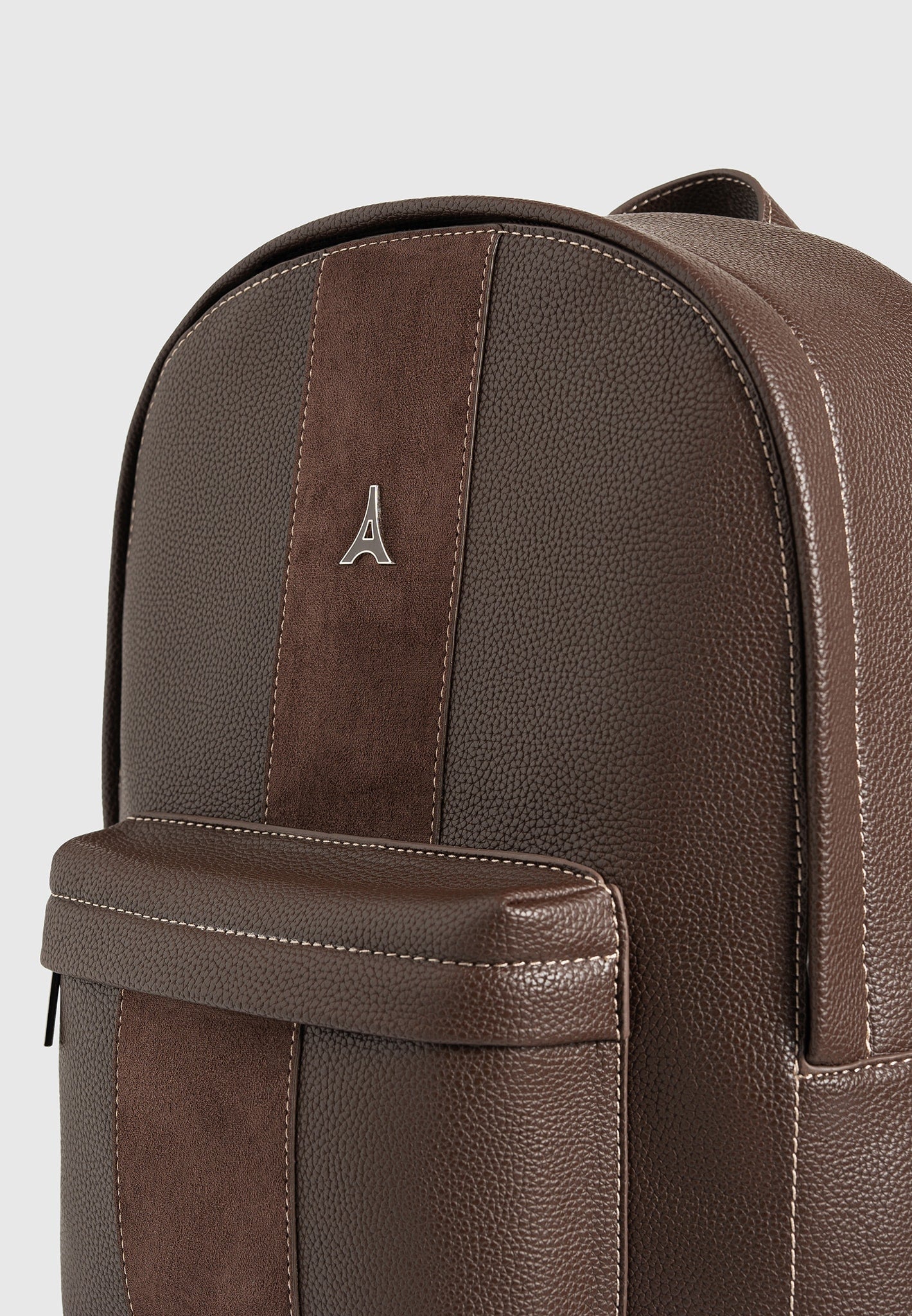 lyon-suede-panel-backpack-brown