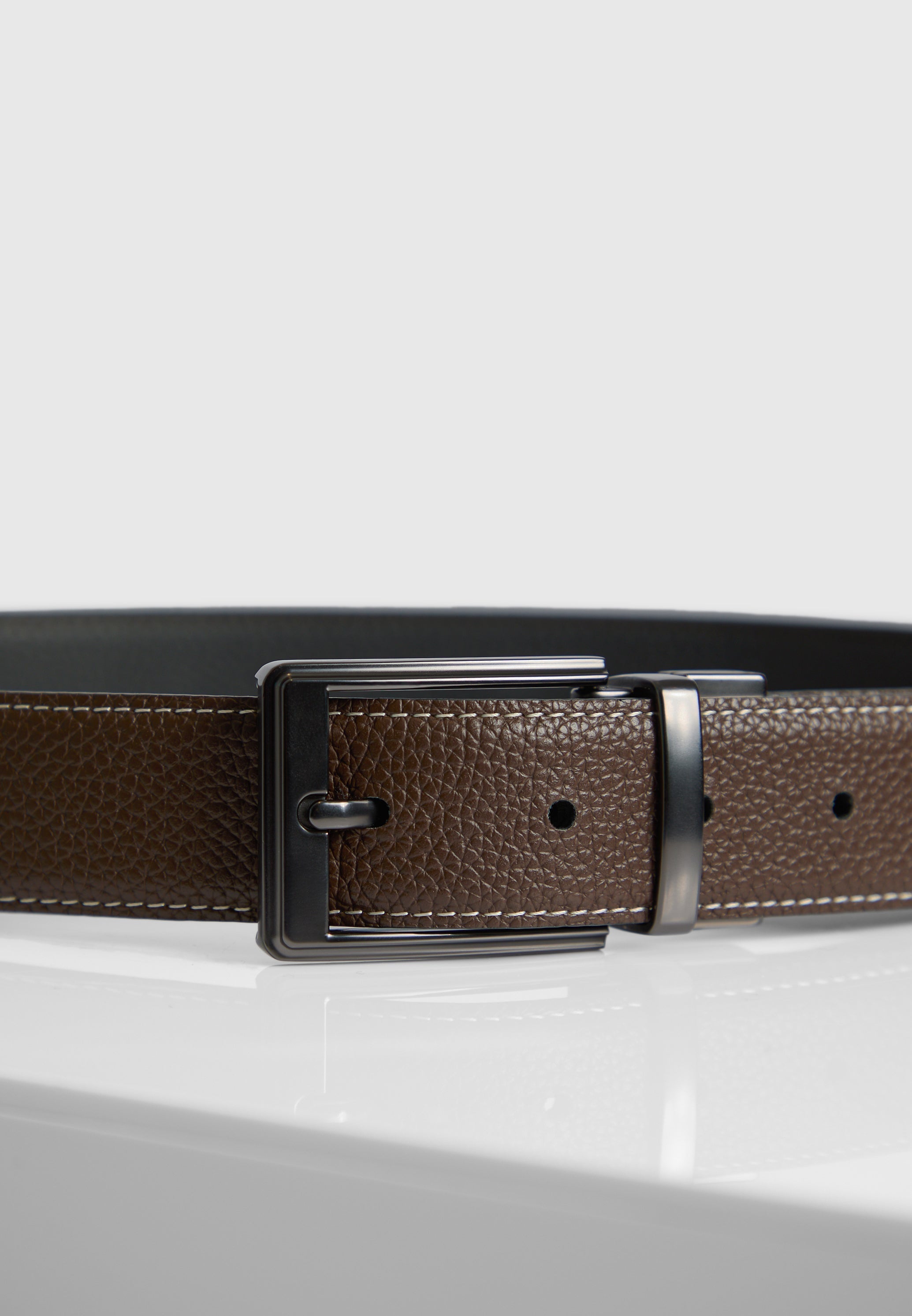 Rafael - Reversible Leather Belt - Black/Brown
