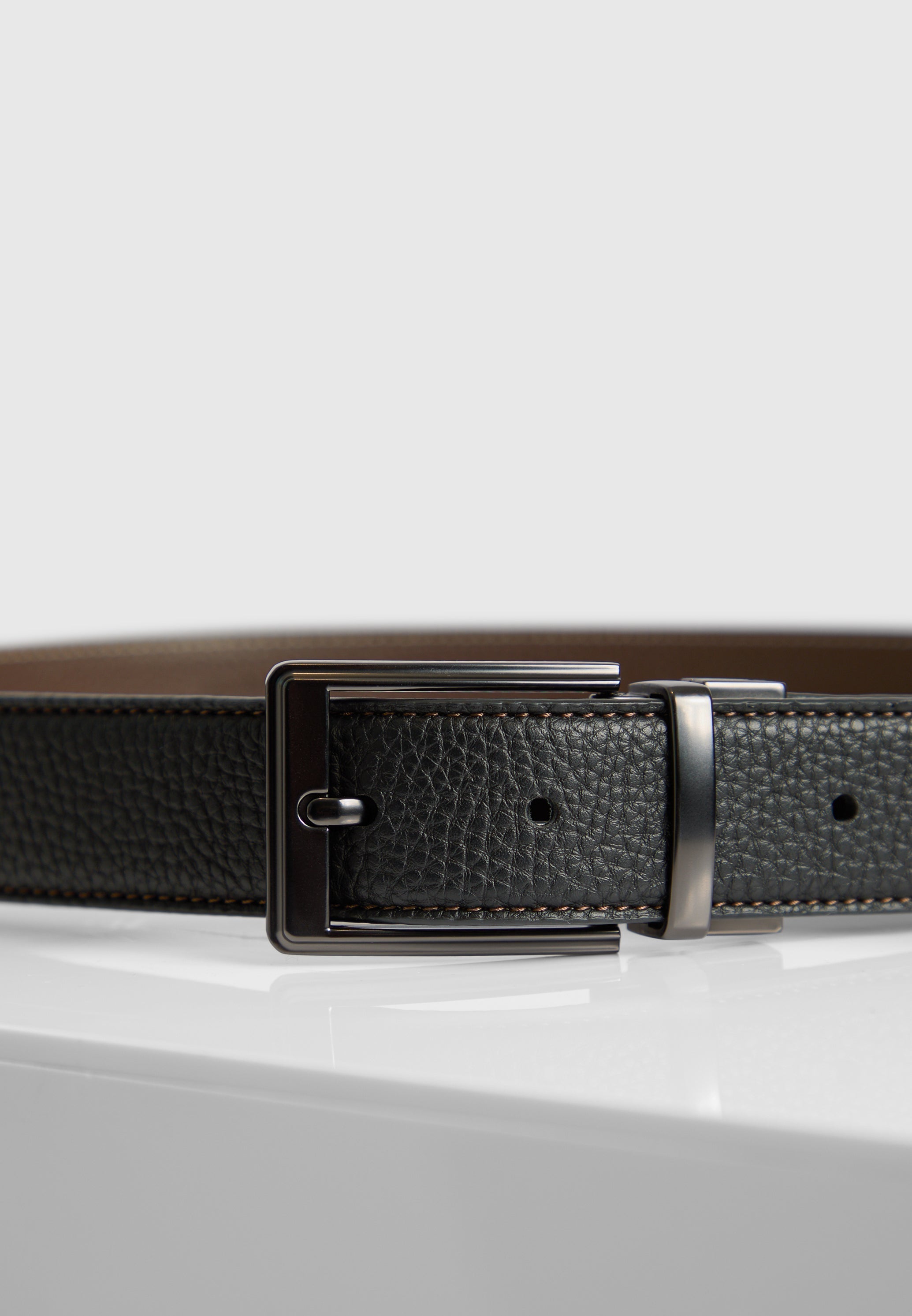 Rafael - Reversible Leather Belt - Black/Brown