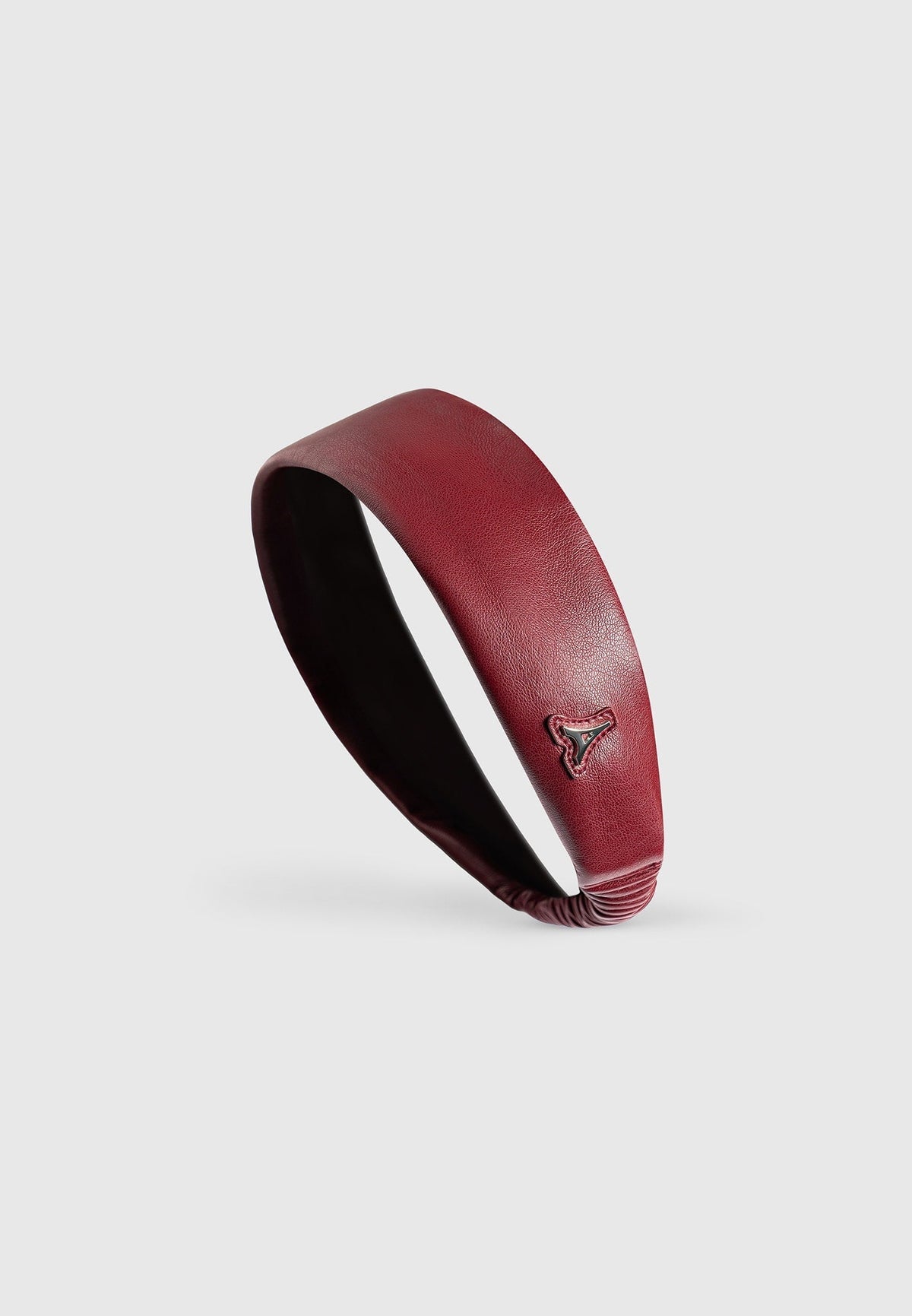 Lilou - Leather Eiffel Headband - Wine Red