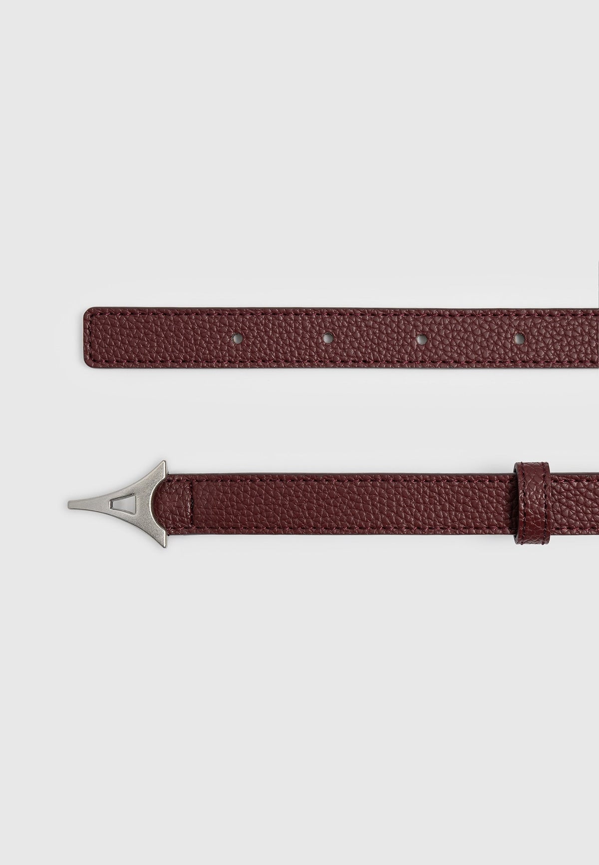 Leonie - Eiffel Slim Leather Belt - Red