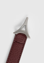 Leonie - Eiffel Slim Leather Belt - Red