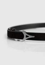 eiffel-slim-suede-belt-black-silver