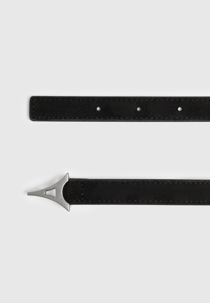 leonie-eiffel-slim-suede-belt-black-silver