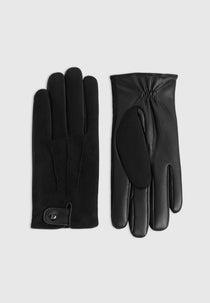 Mario - Vegan Suede Gloves - Black