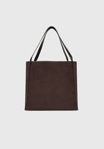Dakota - Unisex Reversible Leather & Suede Tote Bag - Brown