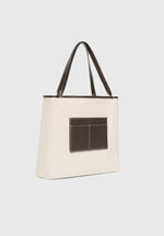 Dakota - Unisex Reversible Leather & Suede Tote Bag - Brown