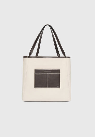 Dakota - Unisex Reversible Leather & Suede Tote Bag - Brown