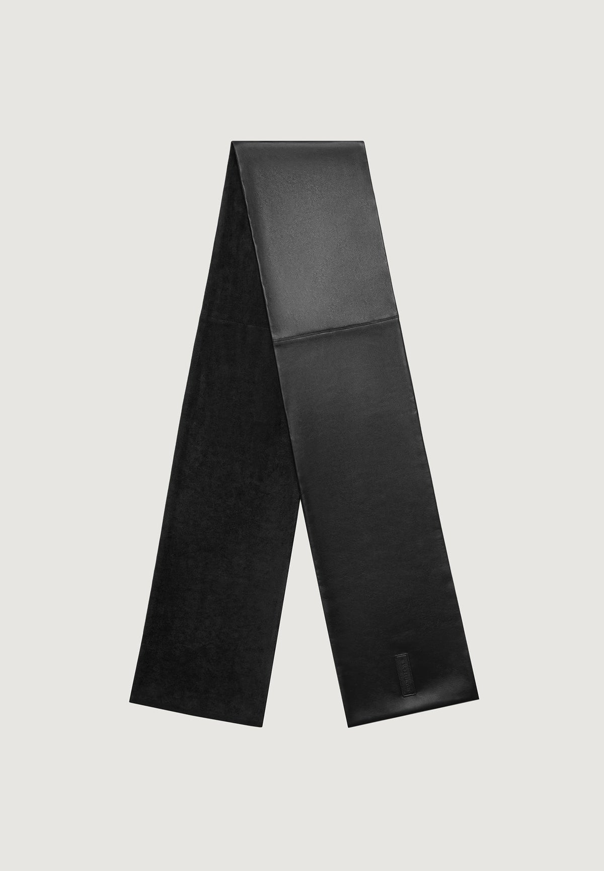 melia-reversible-leather-suede-scarf-black