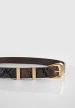 Lilian - Python Belt - Brown/Gold