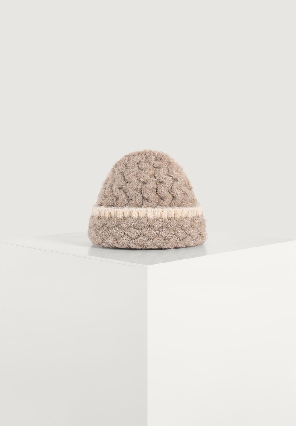 Otis - Waffle Knit Beanie - Beige