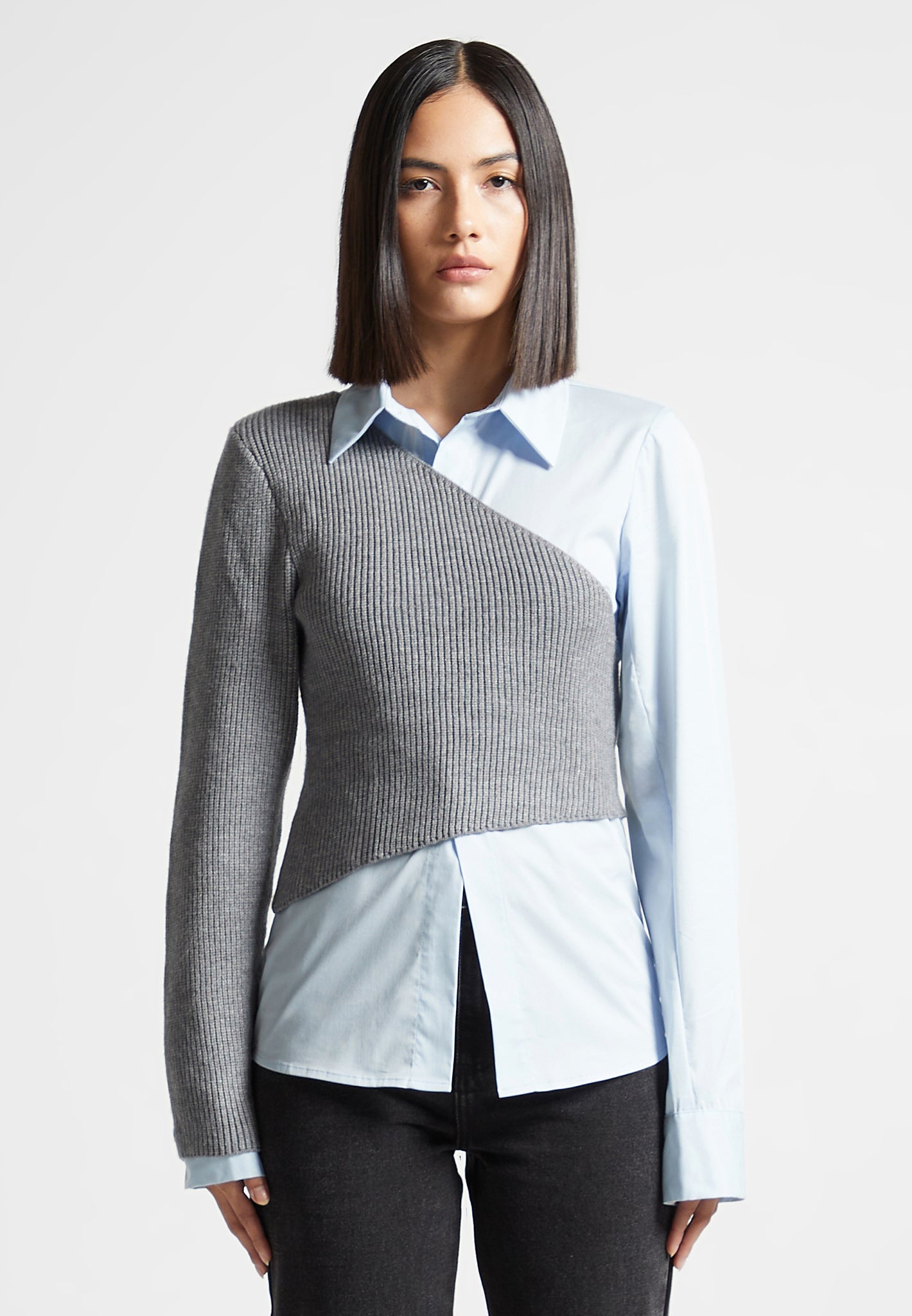 asymmetric-knitted-overlay-shirt-blue-grey