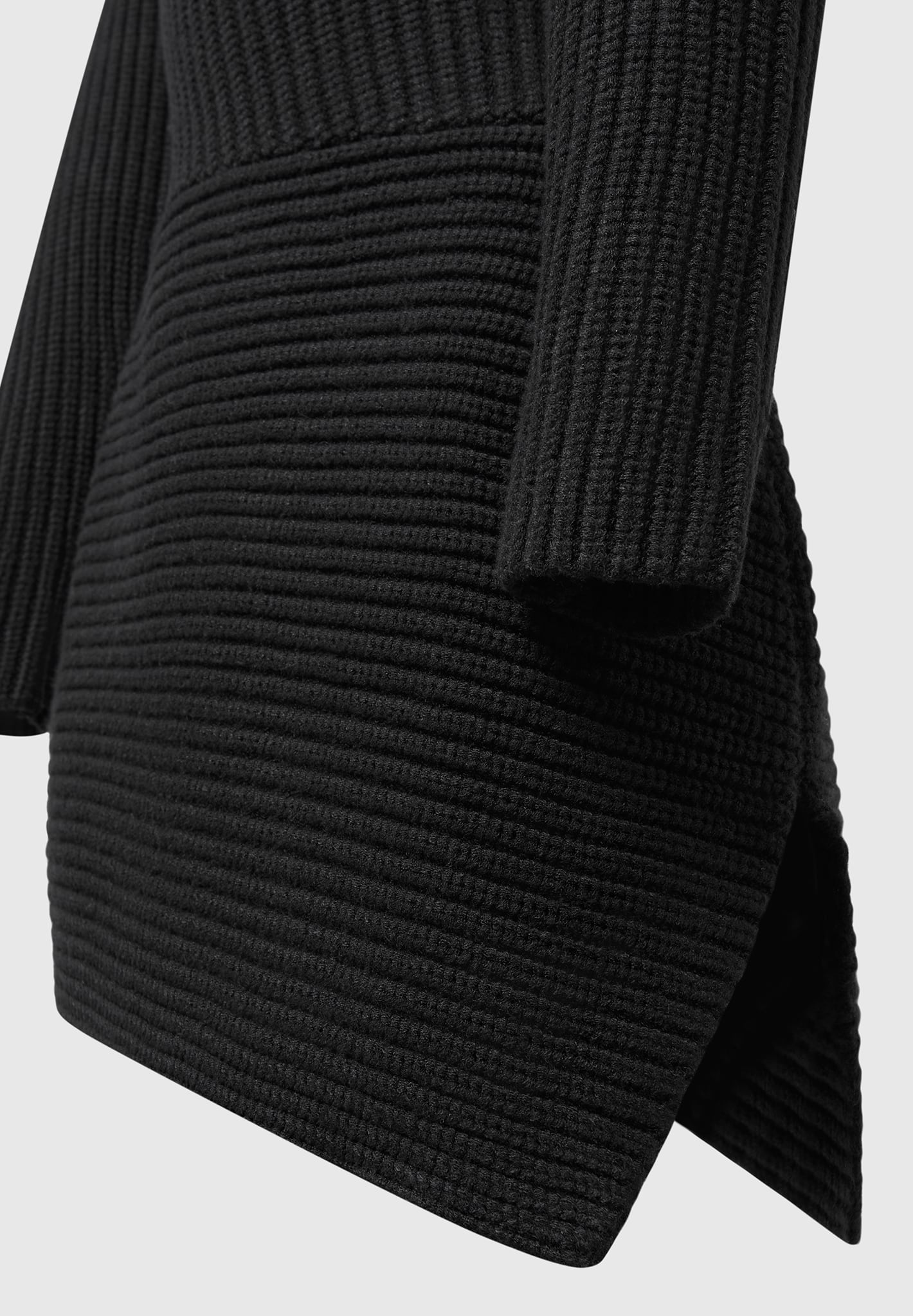 Asymmetric Knit Jumper Dress - Taupe