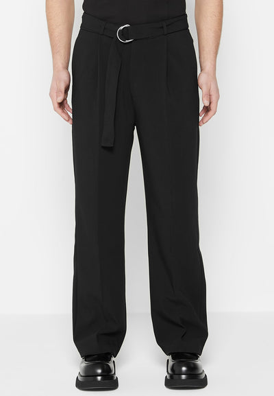 relaxed-fit-woven-belted-tailored-trousers-black