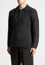 boucle-knit-polo-jumper-black