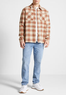 Check Overshirt - Tan