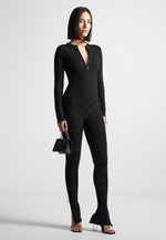 chequerboard-knit-jumpsuit-with-belt-black