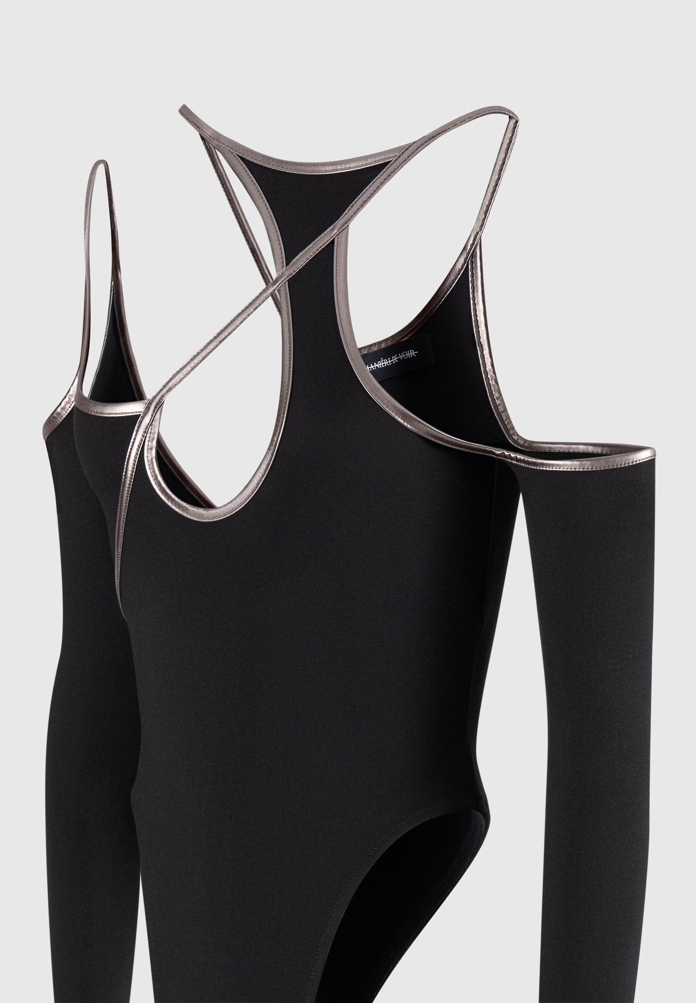 chrome-piped-contour-bodysuit-black