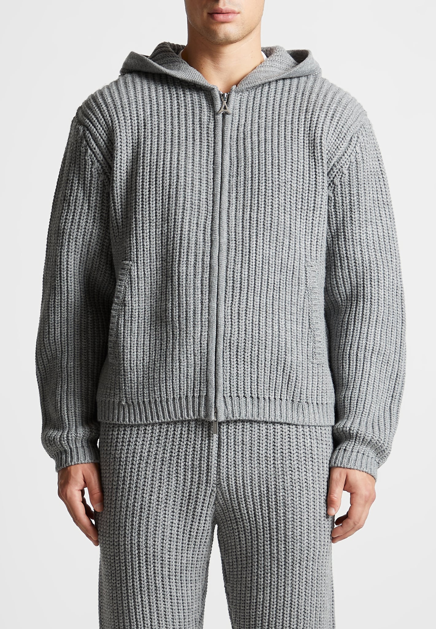 chunky-knit-zip-through-hoodie-light-grey