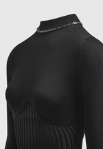 Contour Knit Bodysuit with Chain - Black