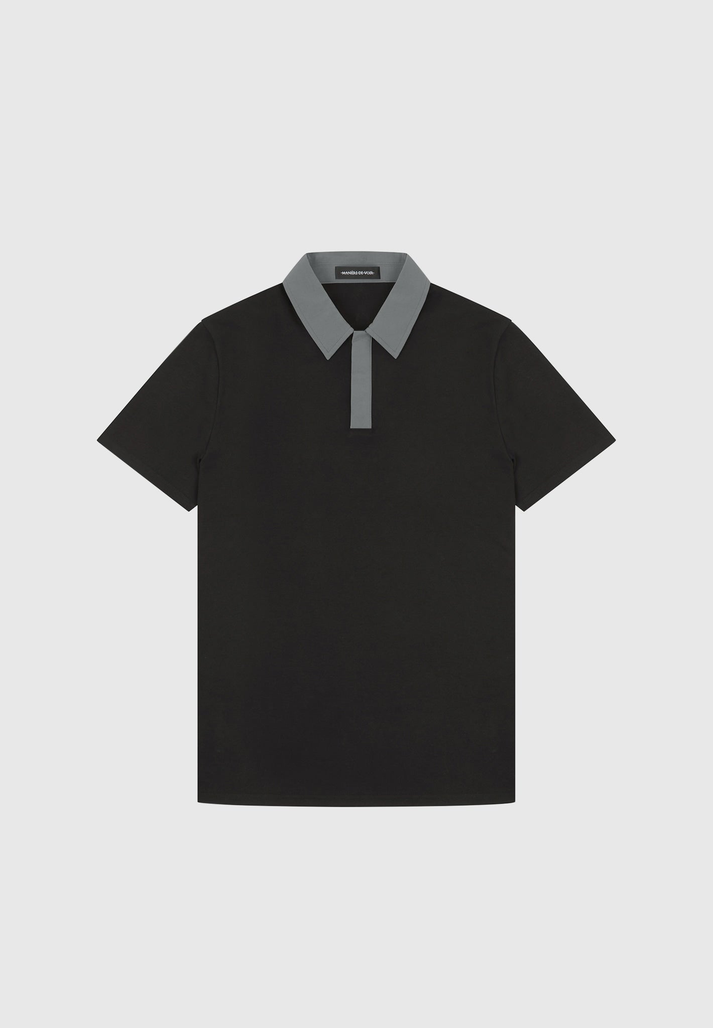 contrast-collar-polo-shirt-black