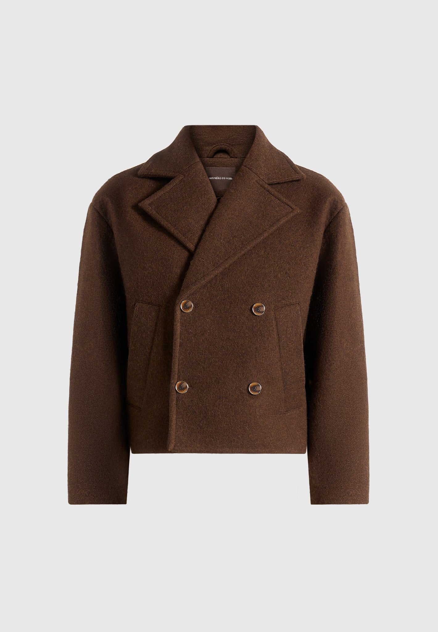 Mika - Unisex Double Breasted Jacket - Brown