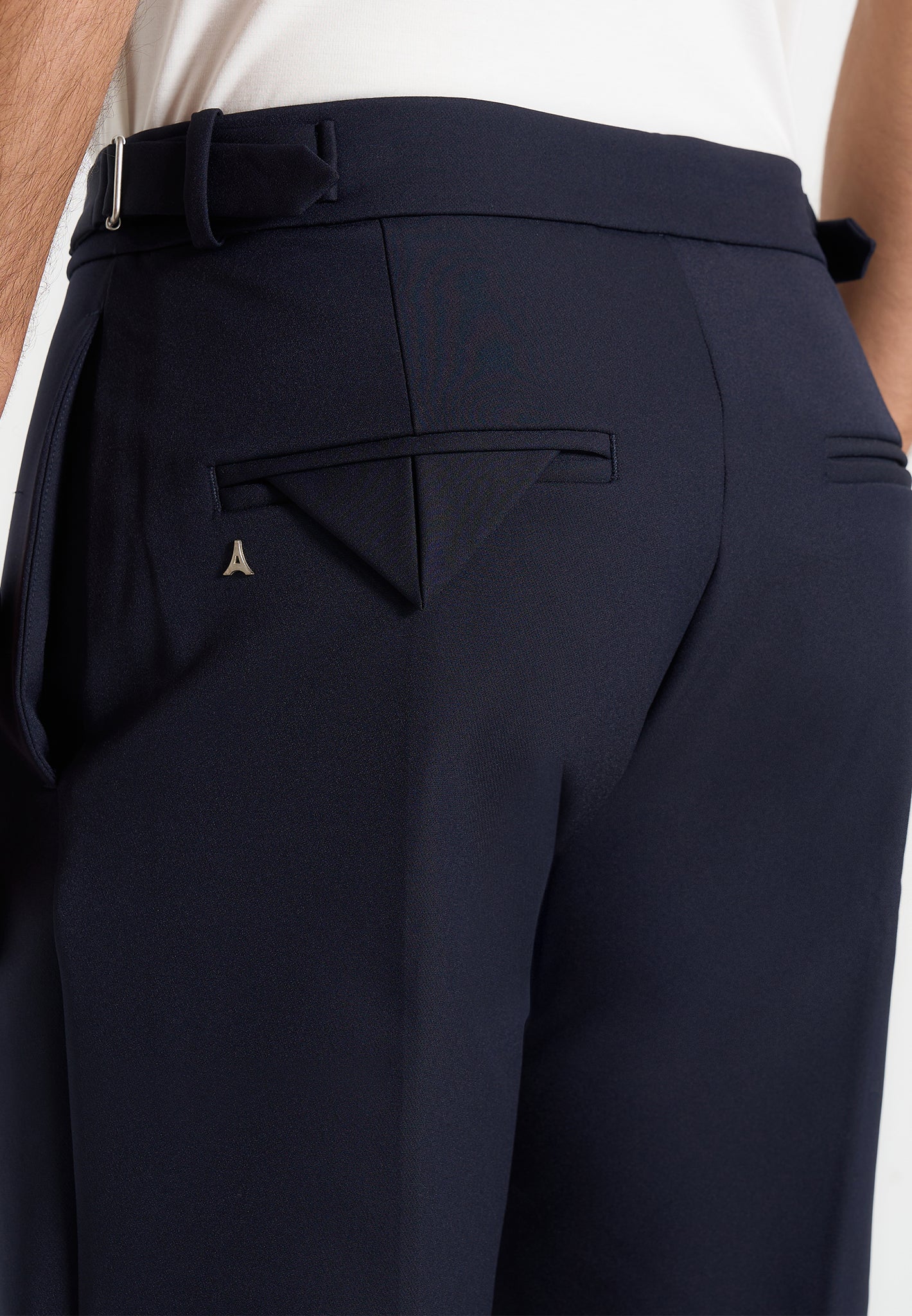 Aiden - Slim Fit Stretch Pants - Navy