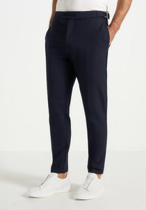 Aiden - Slim Fit Stretch Pants - Navy