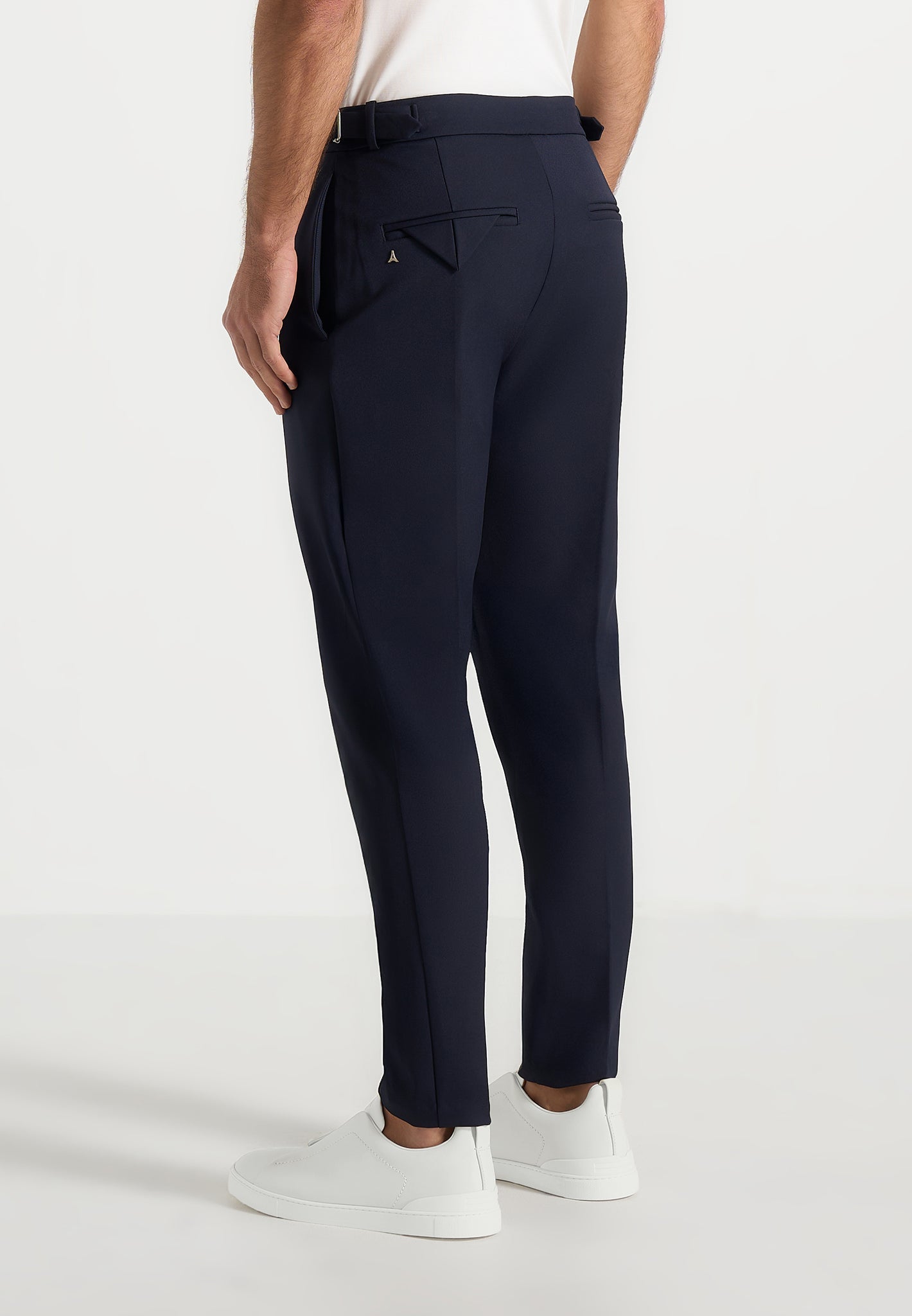 Aiden - Slim Fit Stretch Pants - Navy
