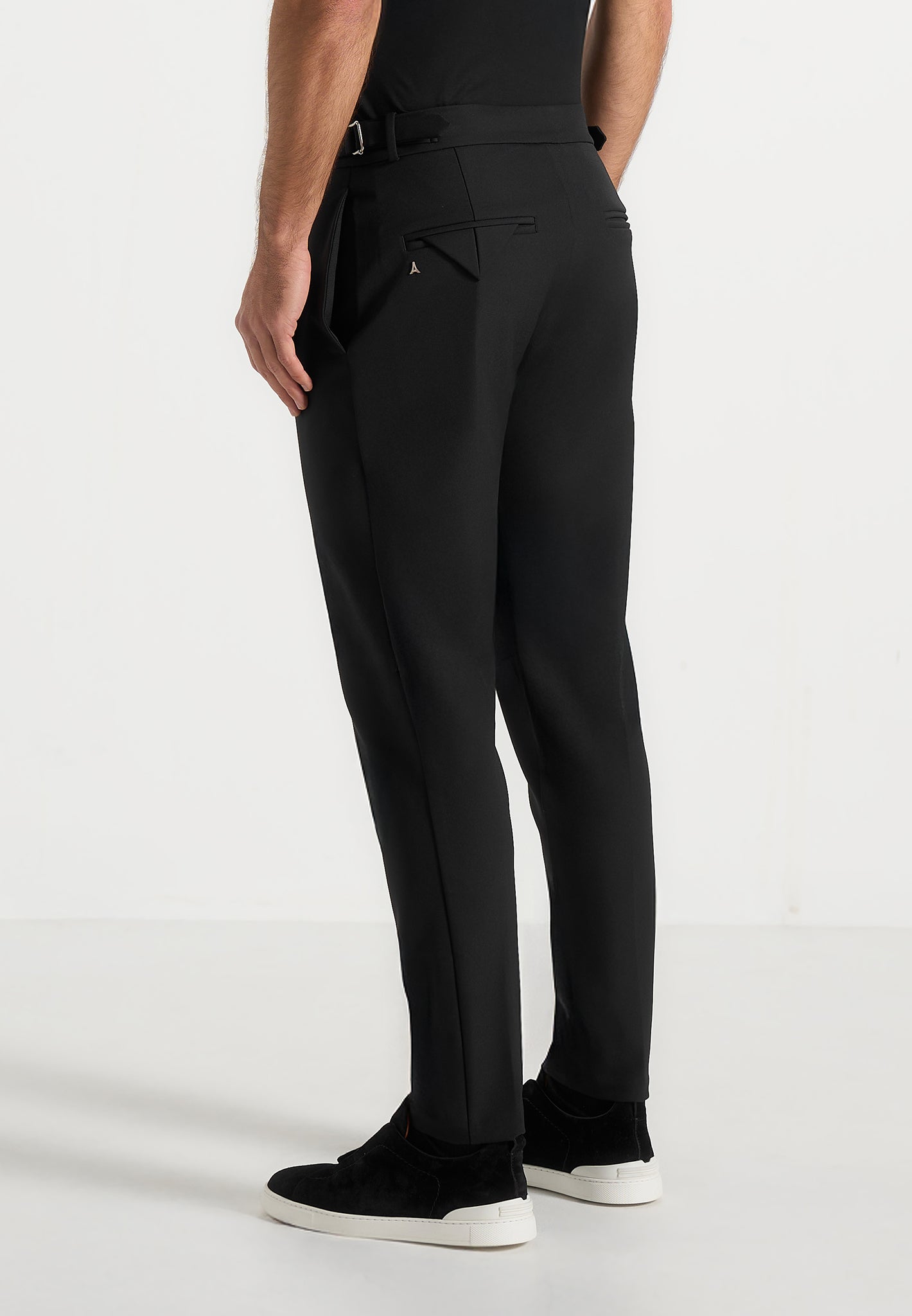 Aiden - Slim Fit Stretch Pants - Black