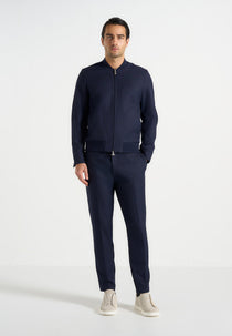 Sami - Tailored Bomber Jacket - Navy
