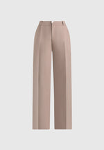 Doria - Tailored Pants With Waistband Detail - Taupe