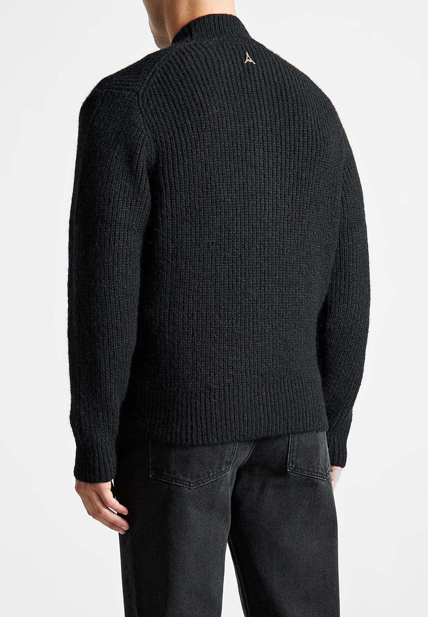 double-breasted-brushed-knit-cardigan-black
