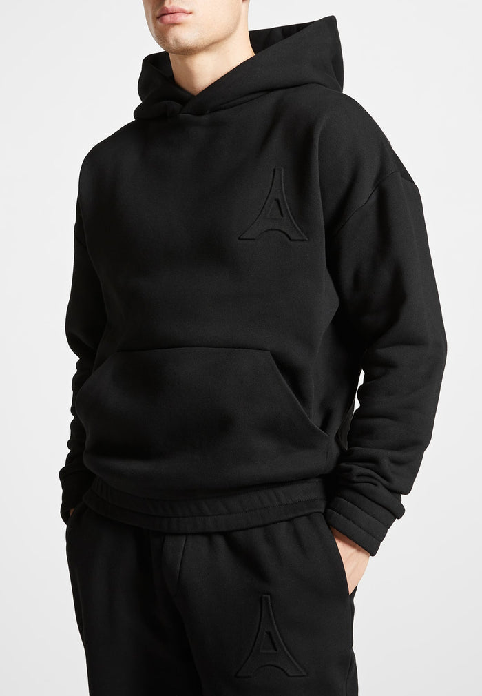 eternel-eiffel-embossed-hoodie-black