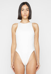 Racer Neck Bodysuit - Off White