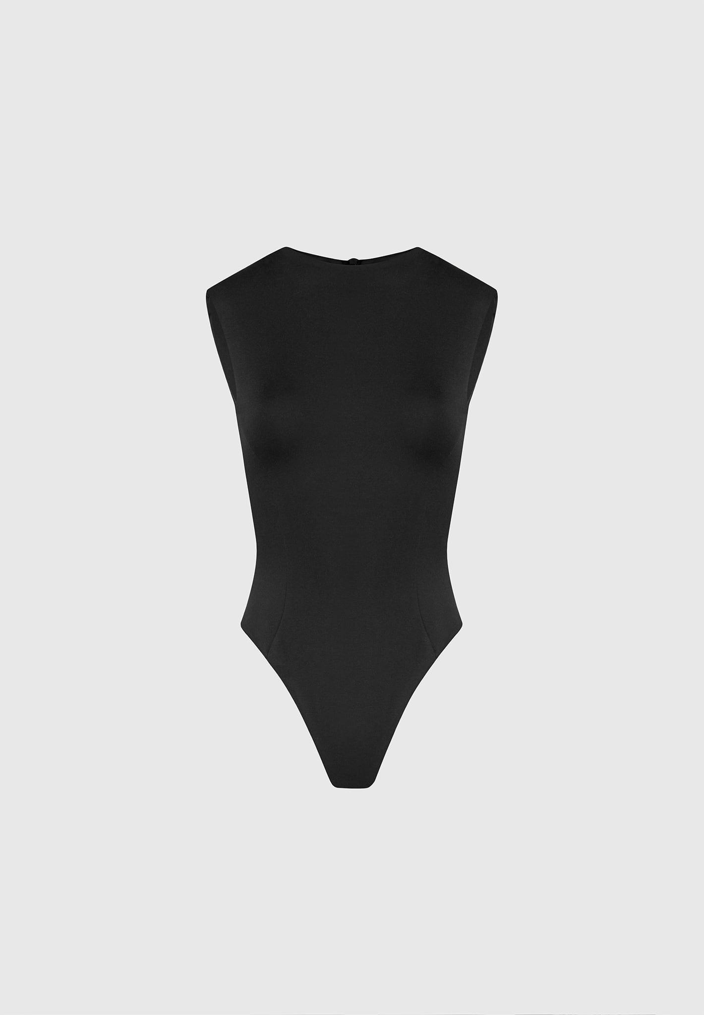 Éternelle Wide Shoulder Bodysuit - Black