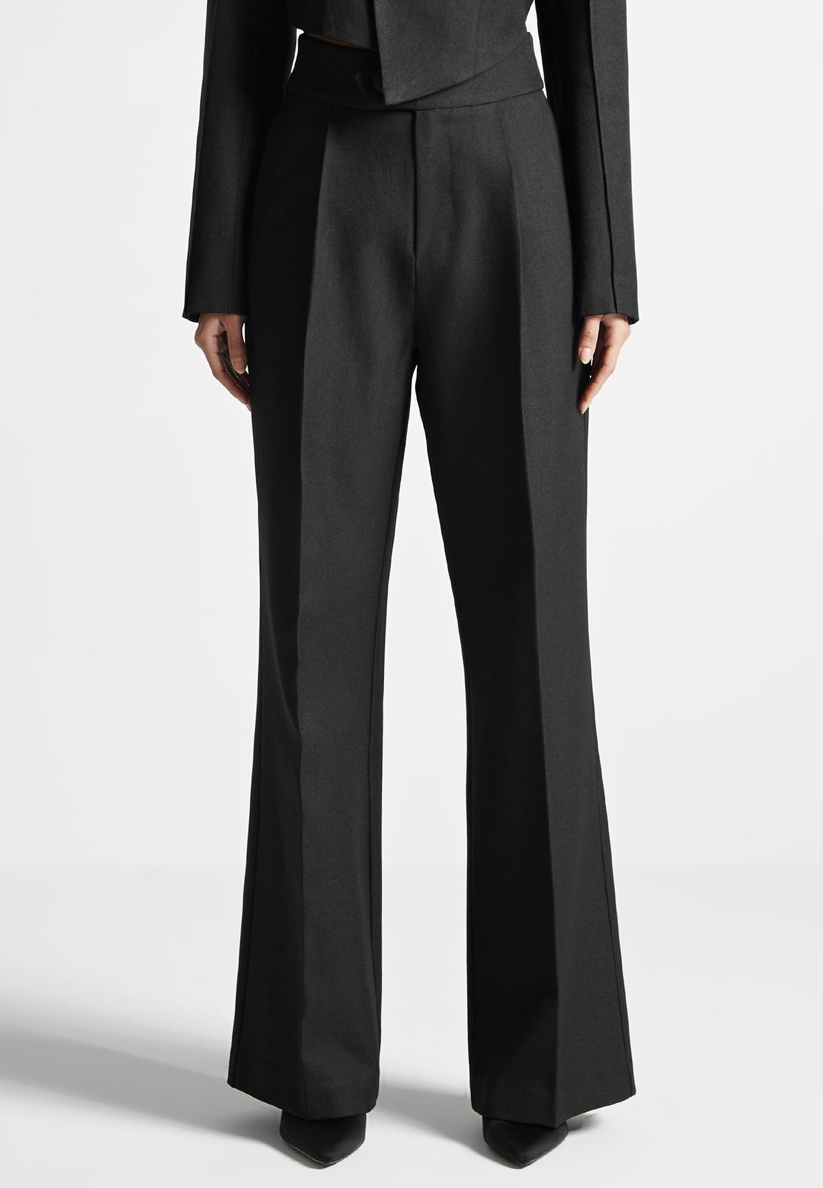 E⁠lsa - High Waisted Tailored Trousers - Black