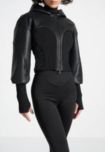 amani-hooded-pebbled-leather-contour-jacket-black