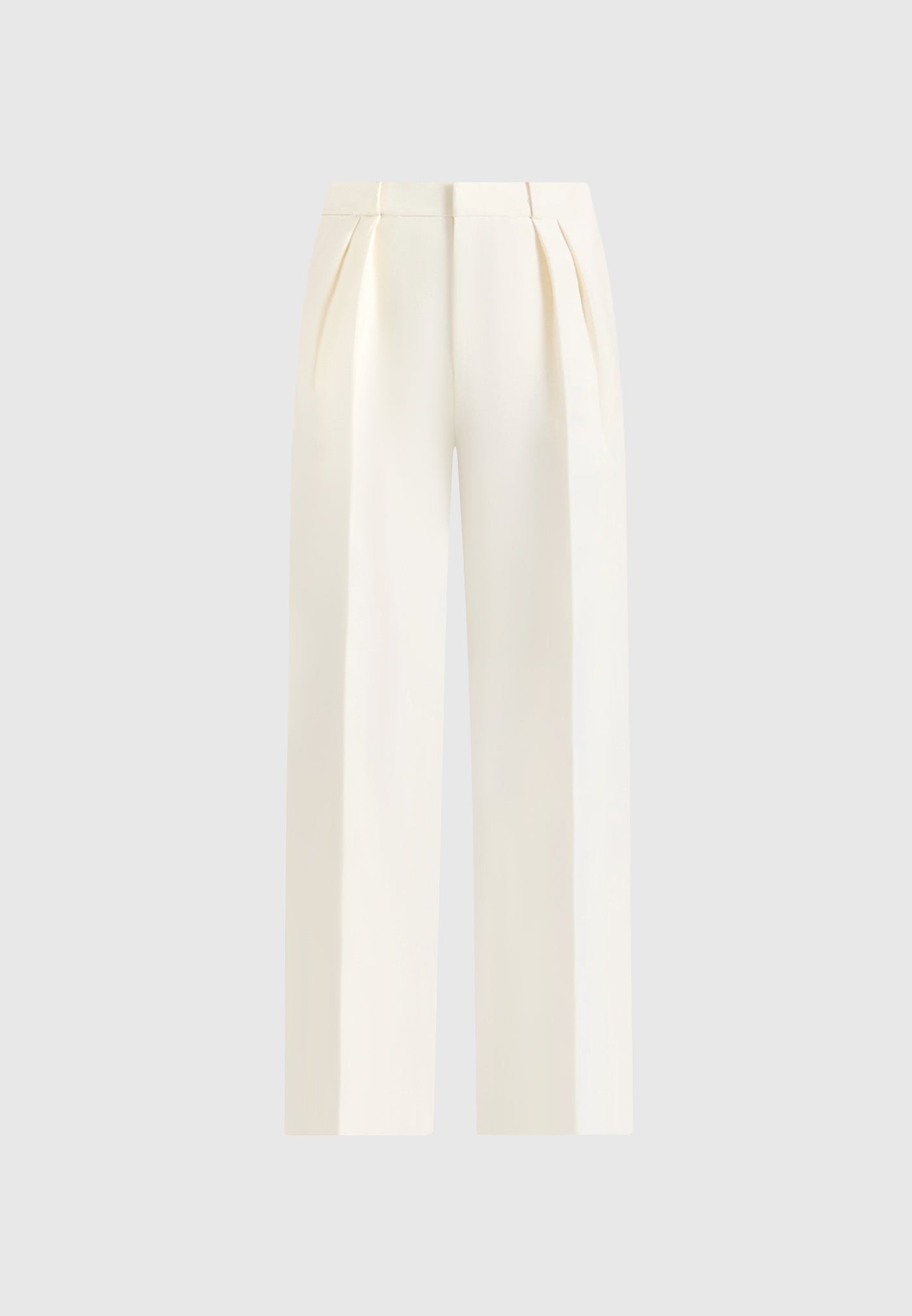 Julie - Tailored Twin Pleat Pants - Off White