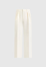 Julie - Tailored Twin Pleat Pants - Off White