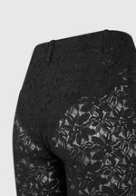 Lace Fit and Flare Pants - Black